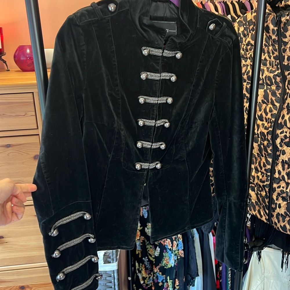 BNCI military velvet fitted jacket